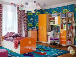 Детская комната Юниор-2 Оранжевый металлик в Талице - talica.magazinmebel.ru | фото