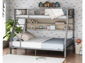 Двухъярусная кровать Гранада-1П 140 Серая в Талице - talica.magazinmebel.ru | фото