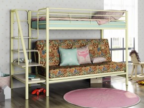Двухъярусная кровать с диваном Мадлен 3 Слоновая кость-марки в Талице - talica.magazinmebel.ru | фото