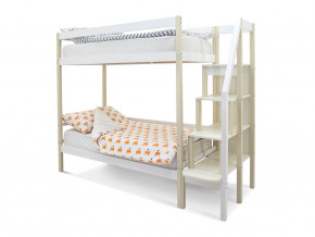 Двухъярусная кровать Svogen бежево-белый в Талице - talica.magazinmebel.ru | фото