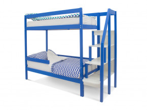 Двухъярусная кровать Svogen с бортиком синий в Талице - talica.magazinmebel.ru | фото