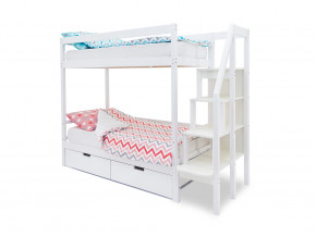Двухъярусная кровать Svogen с ящиками белый в Талице - talica.magazinmebel.ru | фото