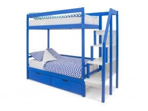 Двухъярусная кровать Svogen с ящиками синий в Талице - talica.magazinmebel.ru | фото
