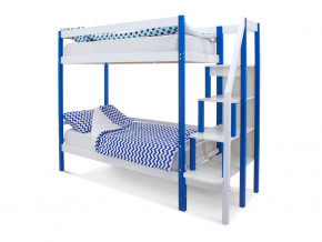 Двухъярусная кровать Svogen сине-белый в Талице - talica.magazinmebel.ru | фото