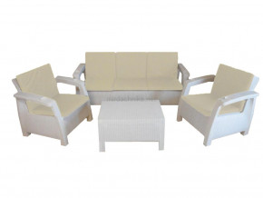 Комплект уличной мебели Yalta Premium Terrace Triple Set белый в Талице - talica.magazinmebel.ru | фото