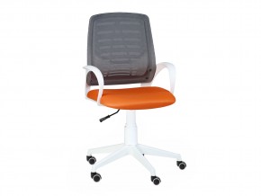 Кресло оператора Ирис white стандарт черный/оранжевый в Талице - talica.magazinmebel.ru | фото