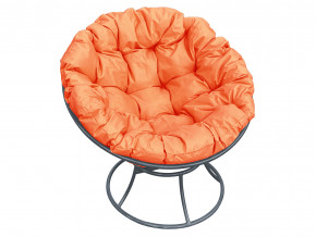 Кресло Папасан без ротанга оранжевая подушка в Талице - talica.magazinmebel.ru | фото