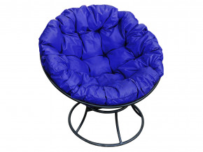 Кресло Папасан без ротанга синяя подушка в Талице - talica.magazinmebel.ru | фото
