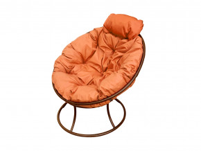 Кресло Папасан мини без ротанга оранжевая подушка в Талице - talica.magazinmebel.ru | фото