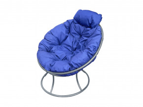 Кресло Папасан мини без ротанга синяя подушка в Талице - talica.magazinmebel.ru | фото