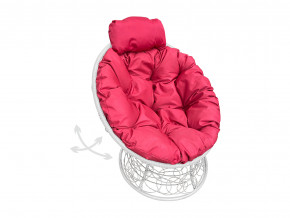 Кресло Папасан мини пружинка с ротангом красная подушка в Талице - talica.magazinmebel.ru | фото