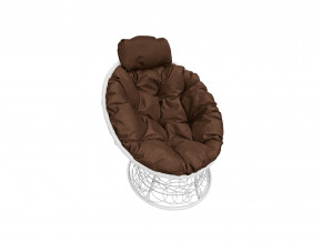 Кресло Папасан мини с ротангом коричневая подушка в Талице - talica.magazinmebel.ru | фото - изображение 1