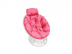 Кресло Папасан мини с ротангом розовая подушка в Талице - talica.magazinmebel.ru | фото
