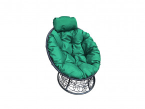 Кресло Папасан мини с ротангом зелёная подушка в Талице - talica.magazinmebel.ru | фото