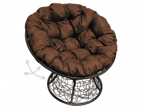 Кресло Папасан пружинка с ротангом коричневая подушка в Талице - talica.magazinmebel.ru | фото