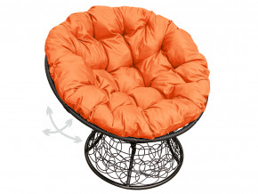 Кресло Папасан пружинка с ротангом оранжевая подушка в Талице - talica.magazinmebel.ru | фото