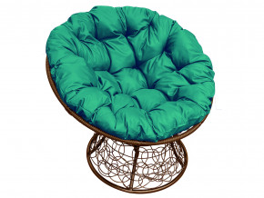 Кресло Папасан с ротангом зелёная подушка в Талице - talica.magazinmebel.ru | фото