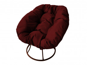 Кресло Пончик без ротанга бордовая подушка в Талице - talica.magazinmebel.ru | фото - изображение 1