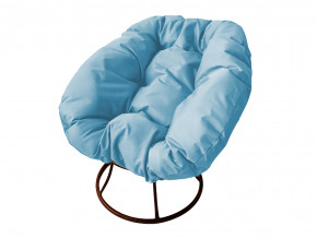 Кресло Пончик без ротанга голубая подушка в Талице - talica.magazinmebel.ru | фото