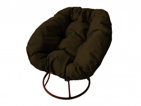 Кресло Пончик без ротанга коричневая подушка в Талице - talica.magazinmebel.ru | фото