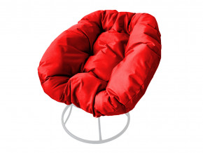 Кресло Пончик без ротанга красная подушка в Талице - talica.magazinmebel.ru | фото