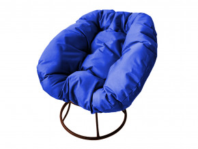 Кресло Пончик без ротанга синяя подушка в Талице - talica.magazinmebel.ru | фото