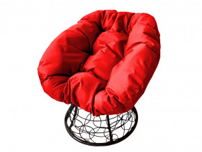 Кресло Пончик с ротангом красная подушка в Талице - talica.magazinmebel.ru | фото - изображение 1