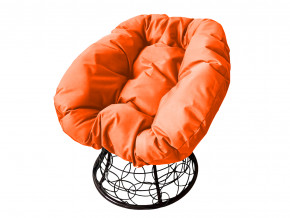 Кресло Пончик с ротангом оранжевая подушка в Талице - talica.magazinmebel.ru | фото