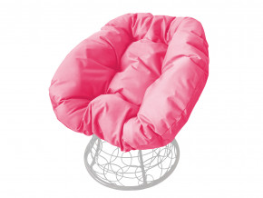 Кресло Пончик с ротангом розовая подушка в Талице - talica.magazinmebel.ru | фото