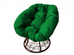 Кресло Пончик с ротангом зелёная подушка в Талице - talica.magazinmebel.ru | фото - изображение 1