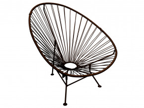 Кресло Ракушка с ротангом коричневый в Талице - talica.magazinmebel.ru | фото - изображение 1