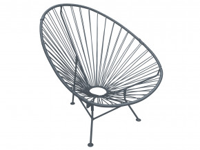 Кресло Ракушка с ротангом серый в Талице - talica.magazinmebel.ru | фото - изображение 1