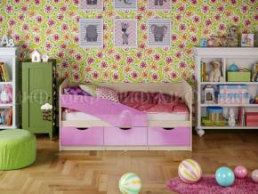 Кровать Бабочки 1600 Сиреневый металлик в Талице - talica.magazinmebel.ru | фото