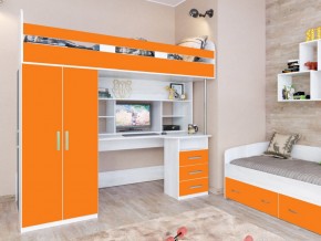 Кровать чердак Аракс винтерберг-оранжевый в Талице - talica.magazinmebel.ru | фото
