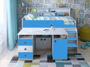 Кровать чердак Малыш-5 винтерберг-голубой в Талице - talica.magazinmebel.ru | фото