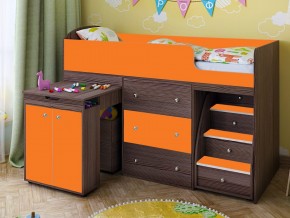 Кровать чердак Малыш 70х160 бодега-оранжевый в Талице - talica.magazinmebel.ru | фото