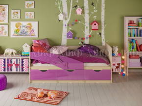 Кровать Дельфин 1600 Фиолетовый металлик в Талице - talica.magazinmebel.ru | фото
