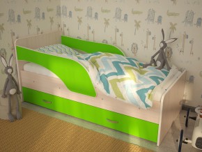 Кровать детская Максимка млечный дуб-лайм в Талице - talica.magazinmebel.ru | фото