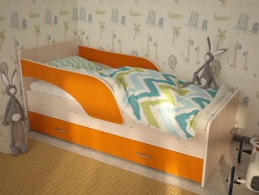 Кровать детская Максимка млечный дуб-оранж в Талице - talica.magazinmebel.ru | фото
