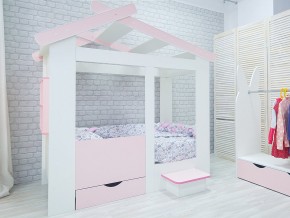 Кровать детская Теремок без ящика розовая в Талице - talica.magazinmebel.ru | фото - изображение 2