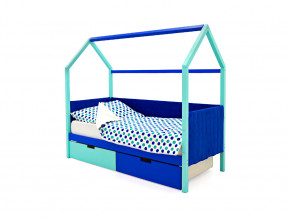 Кровать-домик мягкий Svogen с ящиками мятно-синий в Талице - talica.magazinmebel.ru | фото
