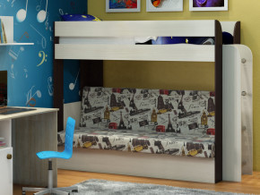 Кровать двухъярусная Карамель 75 венге ткань биг бен в Талице - talica.magazinmebel.ru | фото