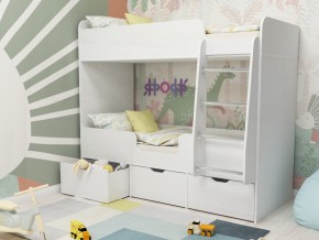 Кровать двухъярусная Малыш двойняшка белый в Талице - talica.magazinmebel.ru | фото - изображение 1