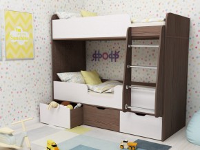 Кровать двухъярусная Малыш двойняшка бодега-белый в Талице - talica.magazinmebel.ru | фото