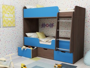 Кровать двухъярусная Малыш двойняшка бодега-голубой в Талице - talica.magazinmebel.ru | фото