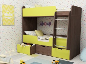 Кровать двухъярусная Малыш двойняшка бодега-лайм в Талице - talica.magazinmebel.ru | фото