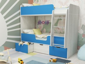 Кровать двухъярусная Малыш двойняшка винтерберг-голубой в Талице - talica.magazinmebel.ru | фото
