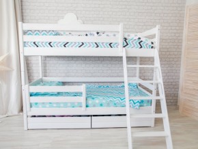 Кровать двухъярусная Сонечка с наклонной лестницей и ящиками в Талице - talica.magazinmebel.ru | фото
