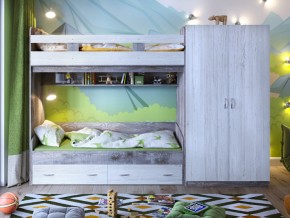Кровать двухъярусная Юта 2 со шкафом в Талице - talica.magazinmebel.ru | фото