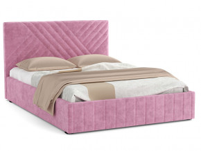 Кровать Гамма 1400 с основанием велюр тенерифе розовый в Талице - talica.magazinmebel.ru | фото